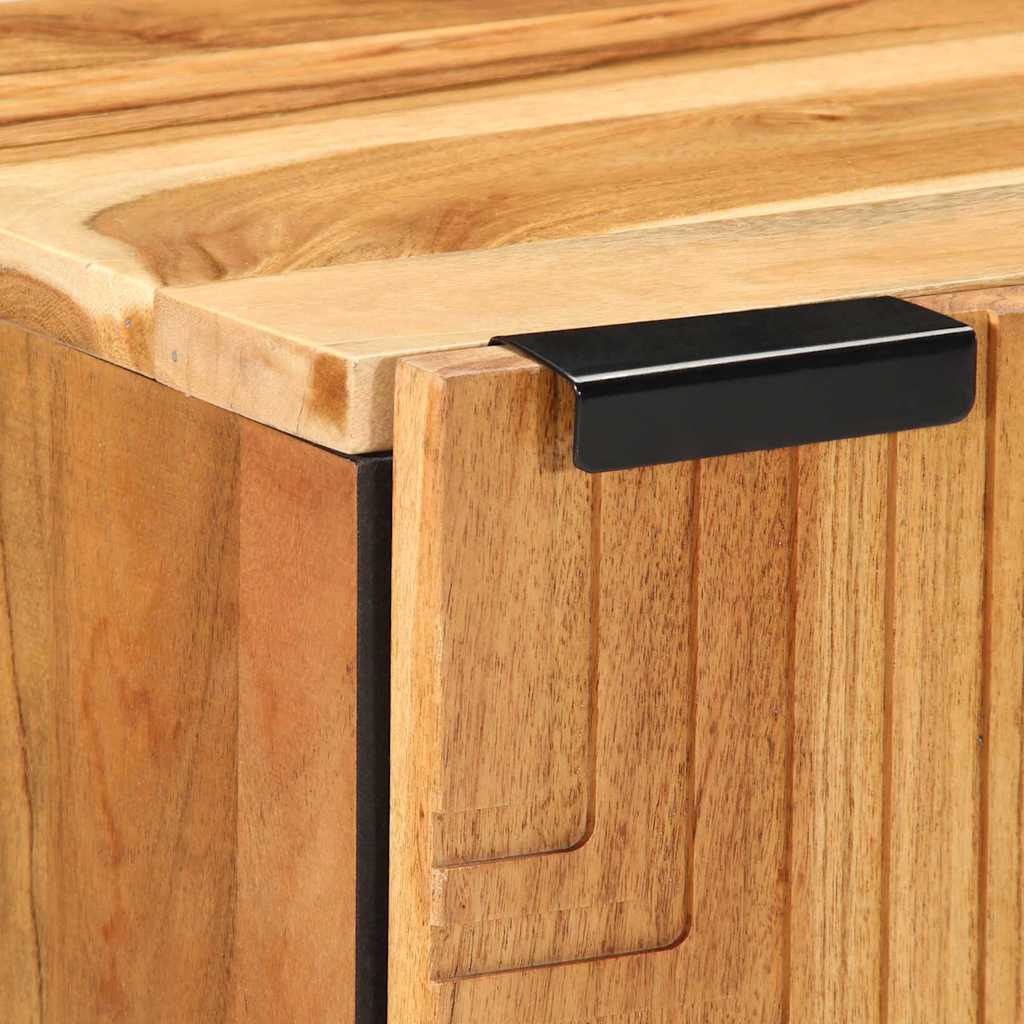 Badschrank mit Regal Braun 38 x 33.5 x 58 cm Massivholz Akazie