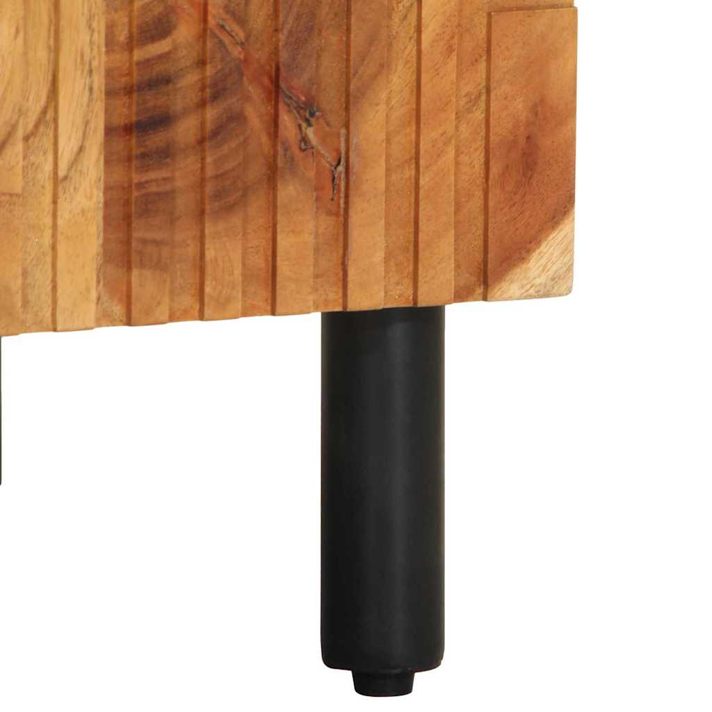 Badschrank mit Regal Braun 38 x 33.5 x 58 cm Massivholz Akazie