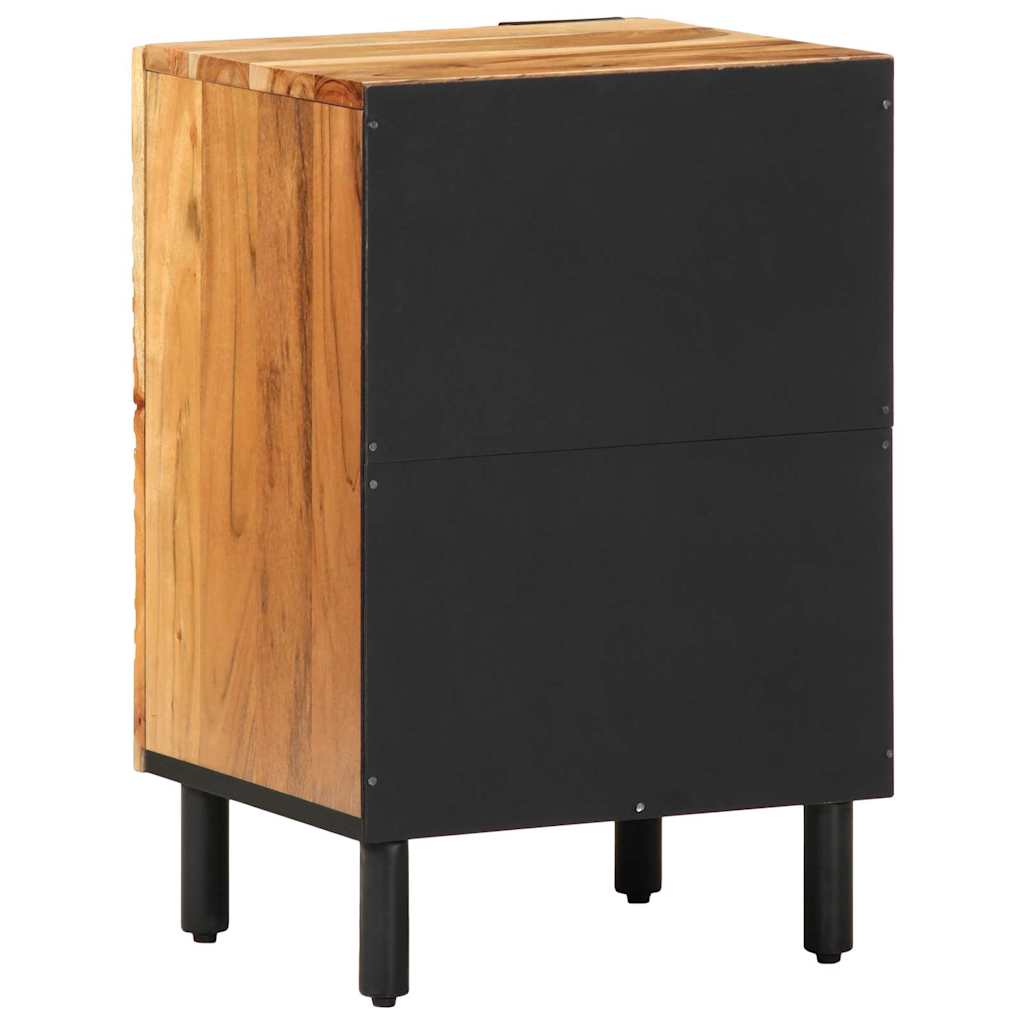 Badschrank mit Regal Braun 38 x 33.5 x 58 cm Massivholz Akazie