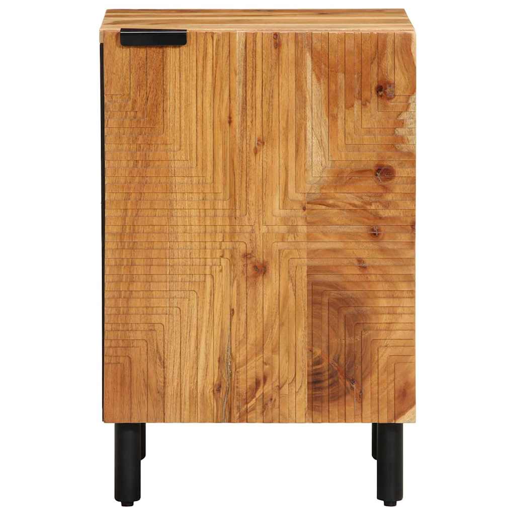 Badschrank mit Regal Braun 38 x 33.5 x 58 cm Massivholz Akazie