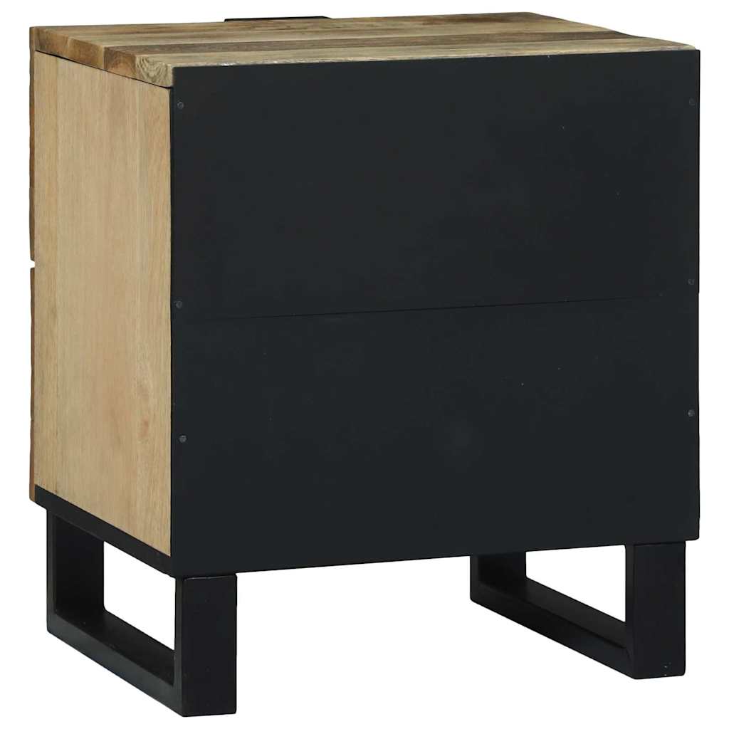 Nachttisch 2 pcs Braun 40 x 33 x 46 cm massives Mangoholz
