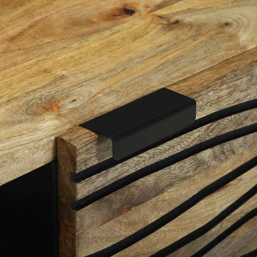 Couchtisch Braun 80 x 50 x 40 cm massives Mangoholz