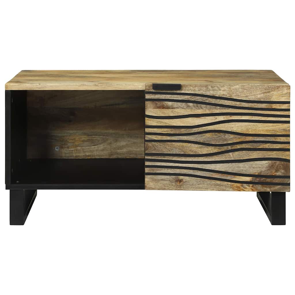 Couchtisch Braun 80 x 50 x 40 cm massives Mangoholz