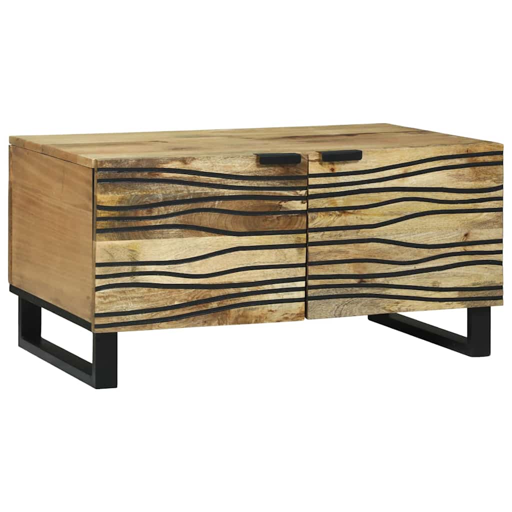 Couchtisch Braun und Schwarz 80 x 50 x 40 cm