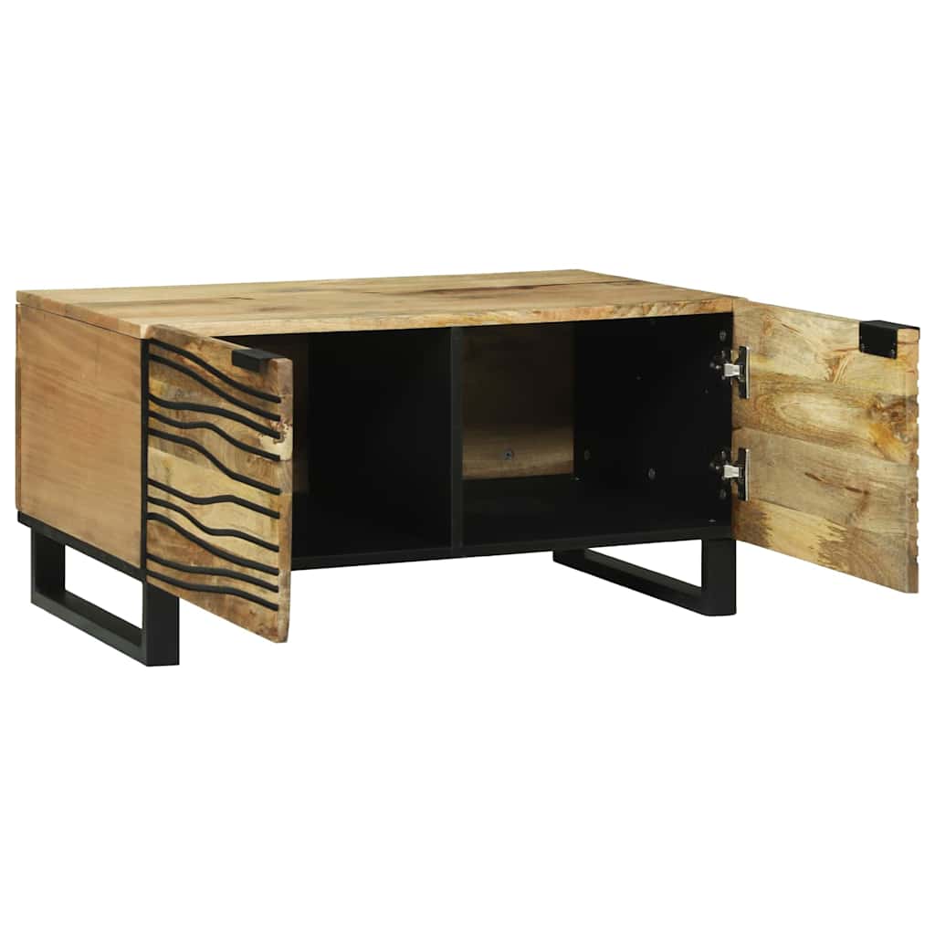 Couchtisch Braun und Schwarz 80 x 50 x 40 cm