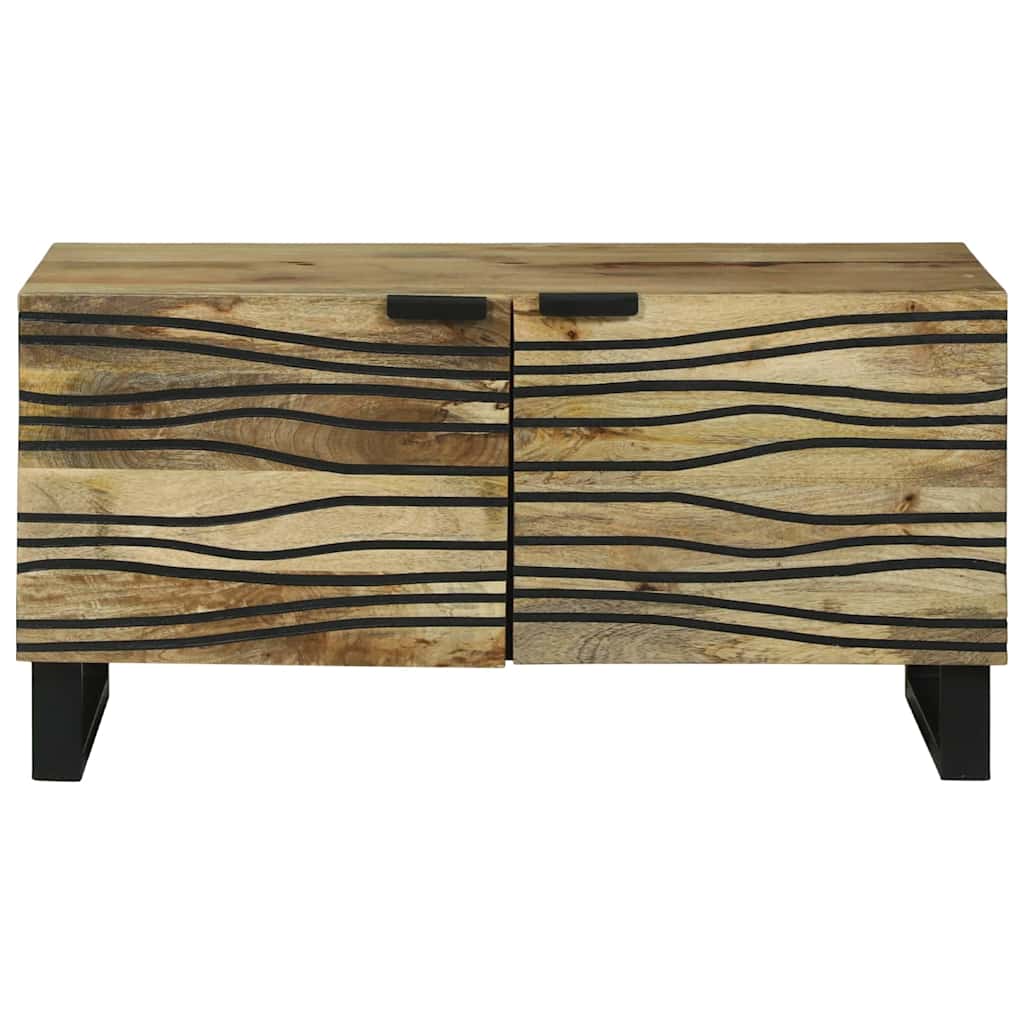 Couchtisch Braun und Schwarz 80 x 50 x 40 cm