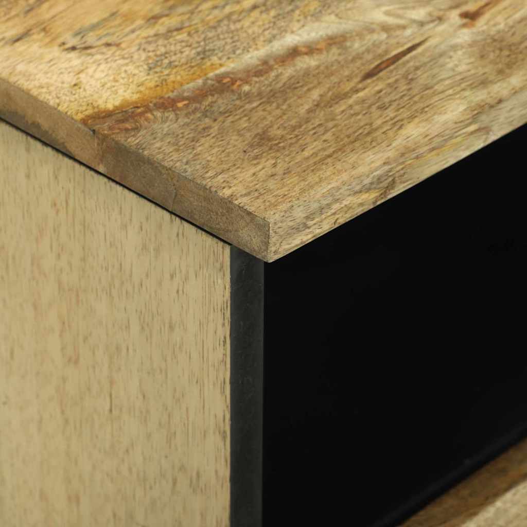 Nachttisch Braun 40 x 33 x 46 cm massives Mangoholz