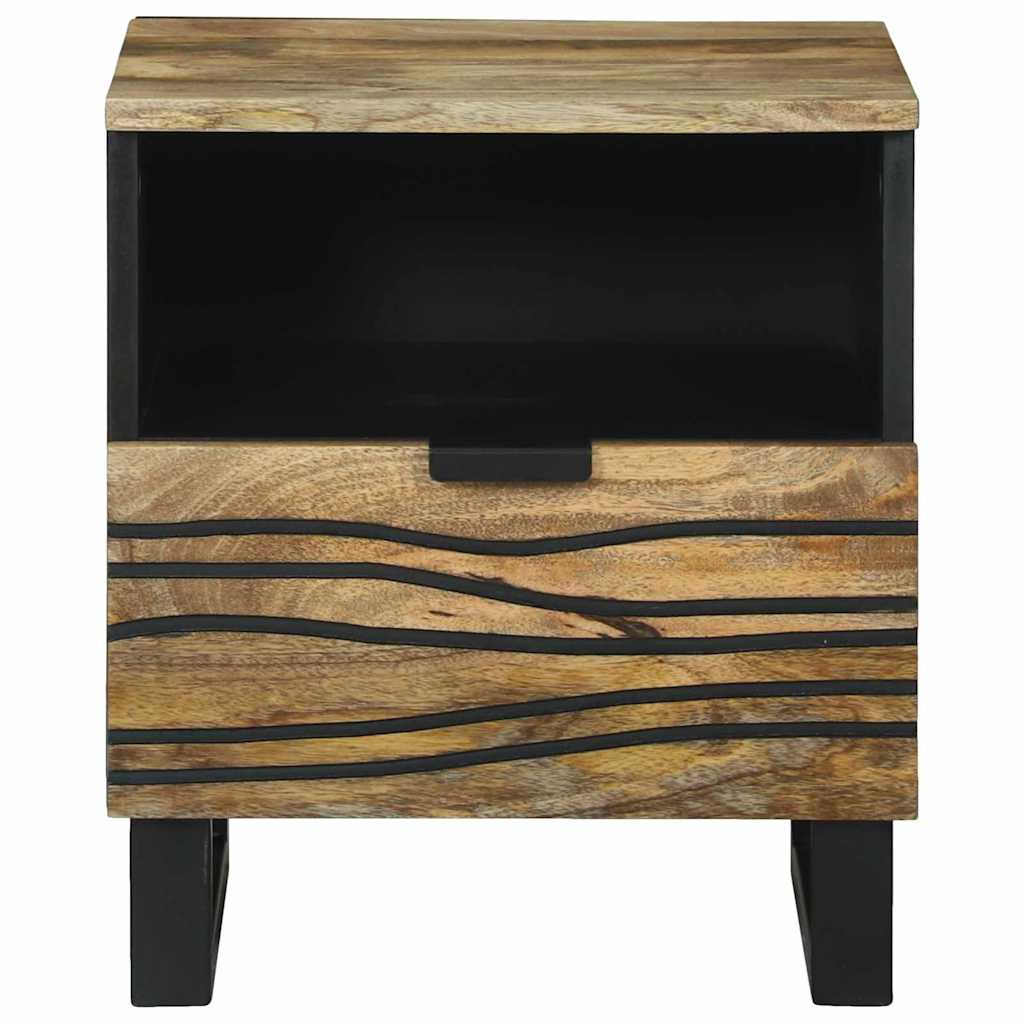 Nachttisch Braun 40 x 33 x 46 cm massives Mangoholz