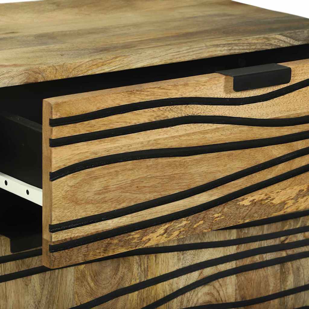 Nachttisch Braun 50 x 33 x 60 cm massives Mangoholz