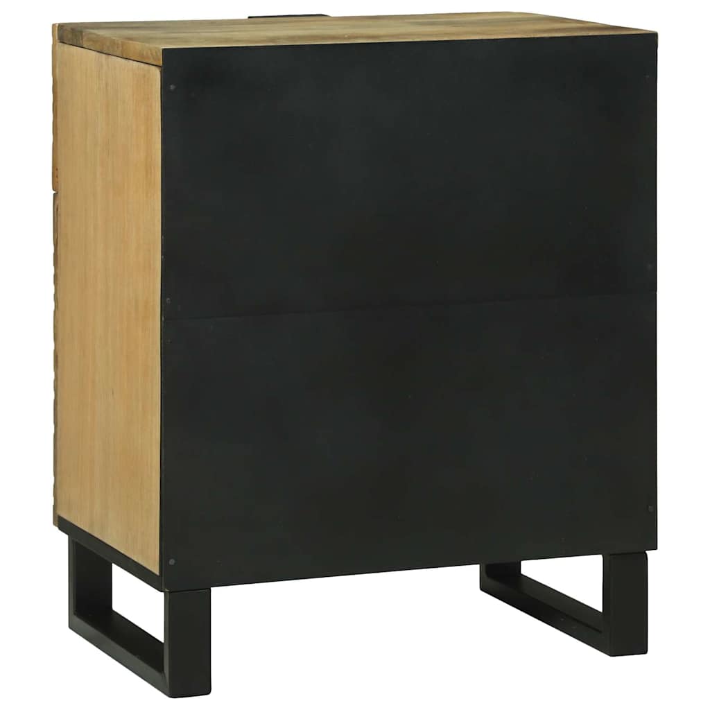 Nachttisch Braun 50 x 33 x 60 cm massives Mangoholz