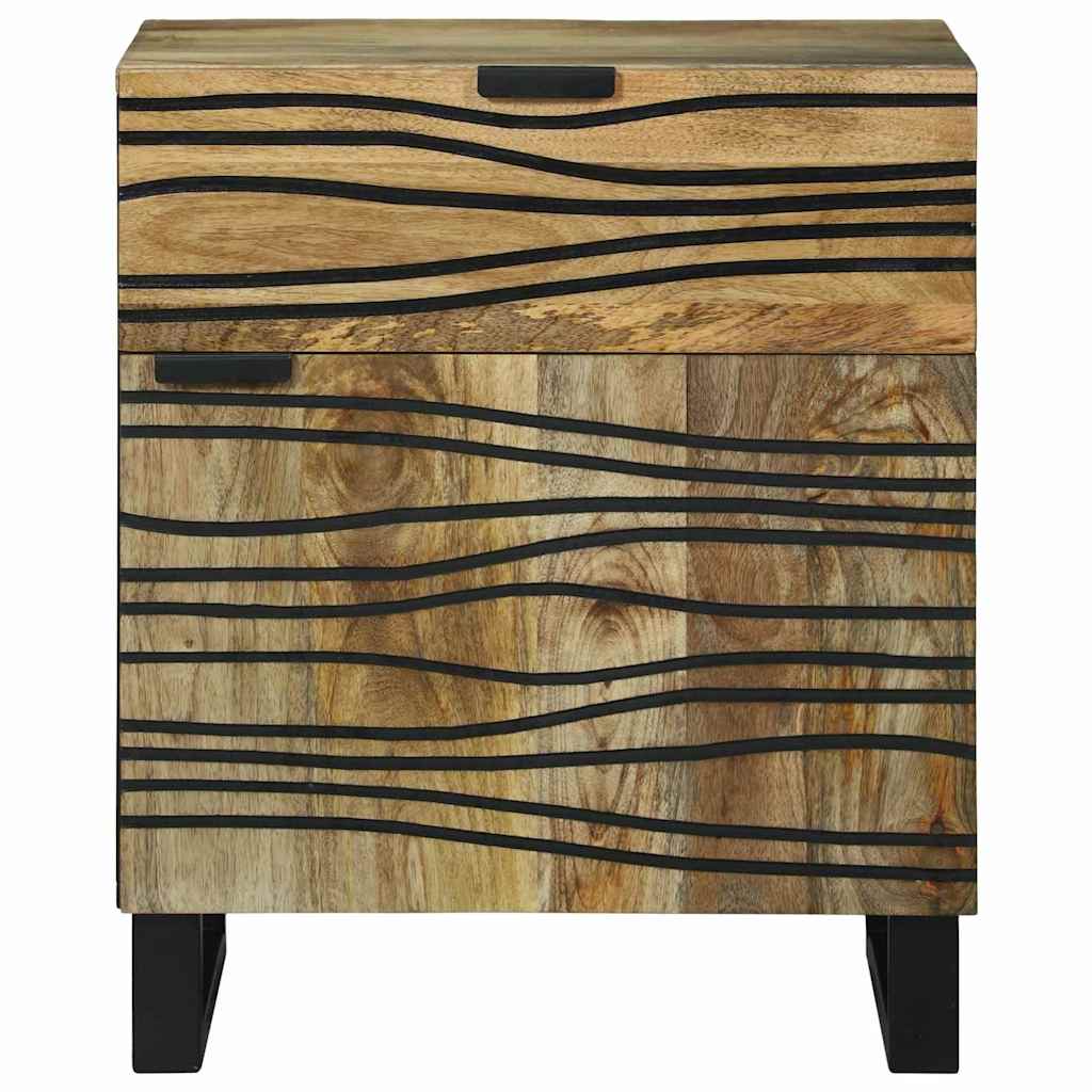 Nachttisch Braun 50 x 33 x 60 cm massives Mangoholz