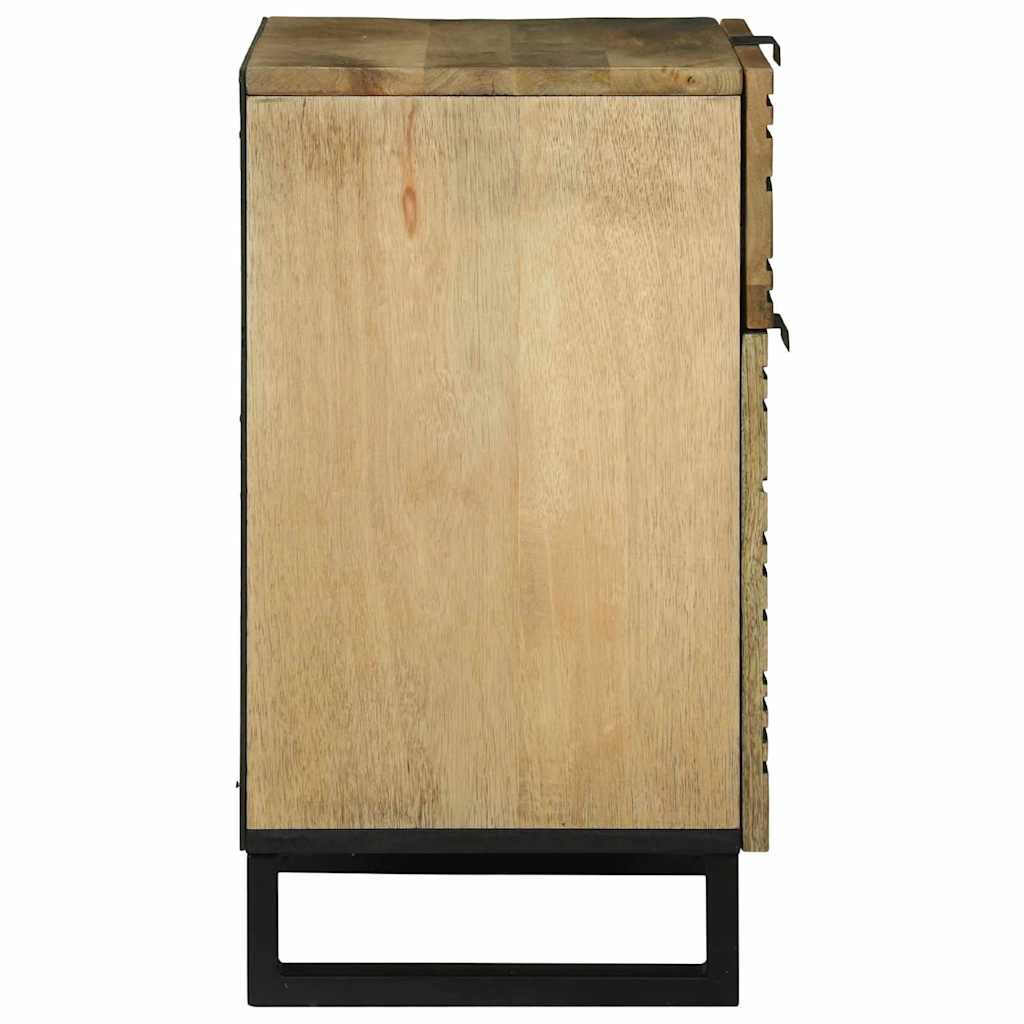 Nachttisch Braun 50 x 33 x 60 cm massives Mangoholz