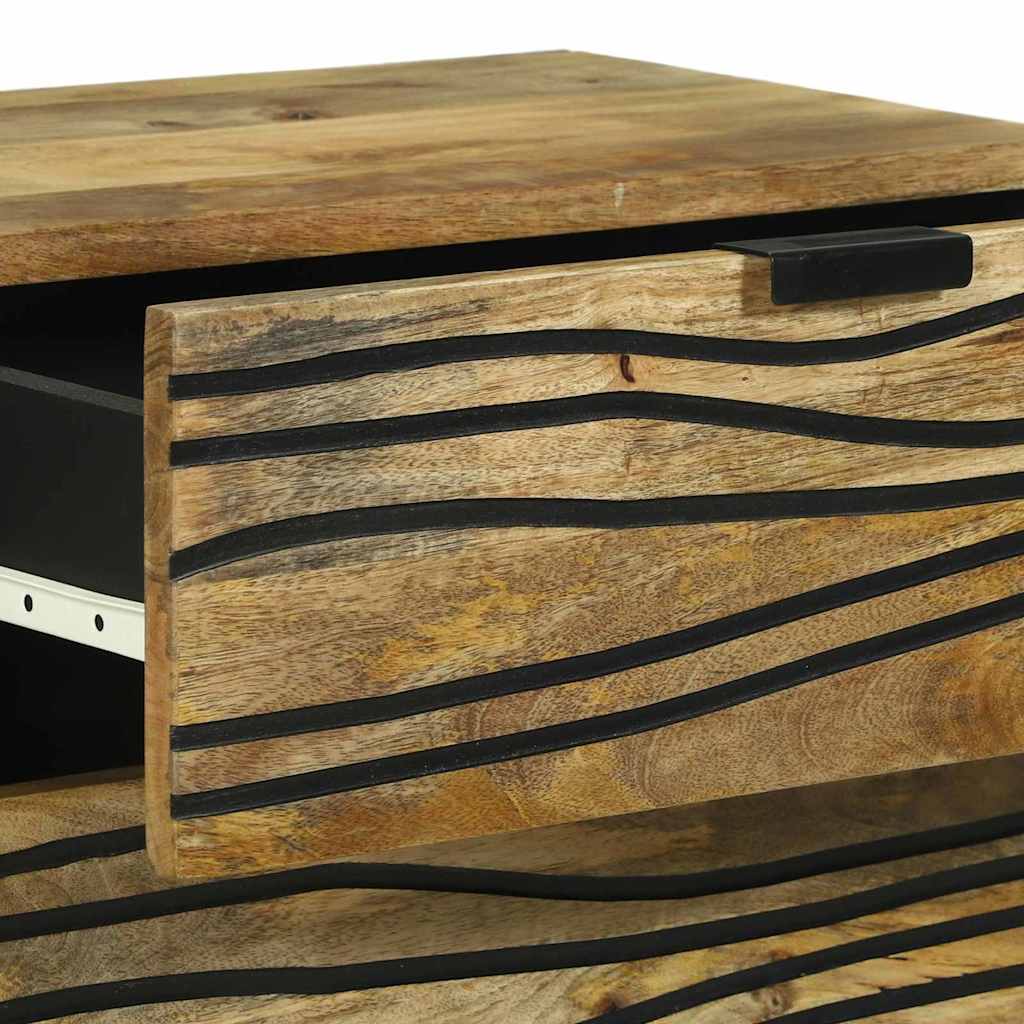Nachttisch Braun 50 x 33 x 60 cm massives Mangoholz