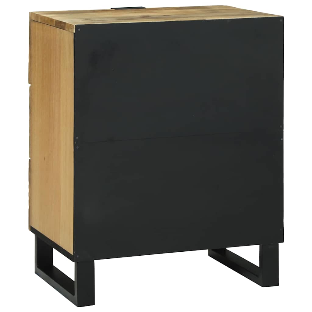Nachttisch Braun 50 x 33 x 60 cm massives Mangoholz