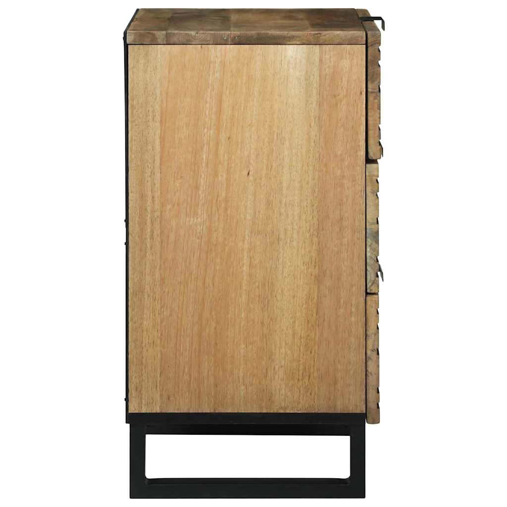 Nachttisch Braun 50 x 33 x 60 cm massives Mangoholz