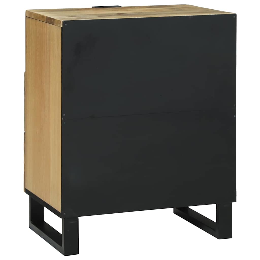 Nachttisch Braun 50 x 33 x 60 cm massives Mangoholz