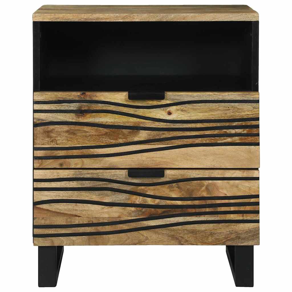 Nachttisch Braun 50 x 33 x 60 cm massives Mangoholz