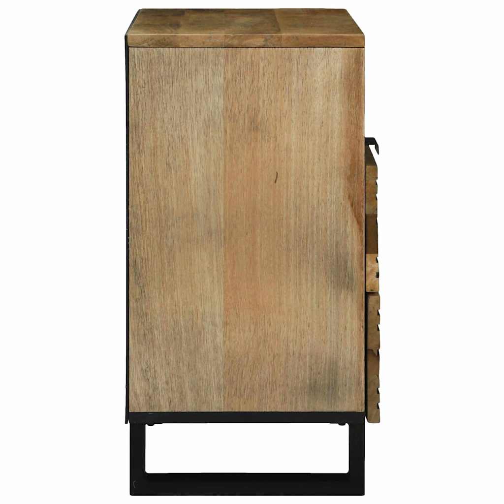 Nachttisch Braun 50 x 33 x 60 cm massives Mangoholz