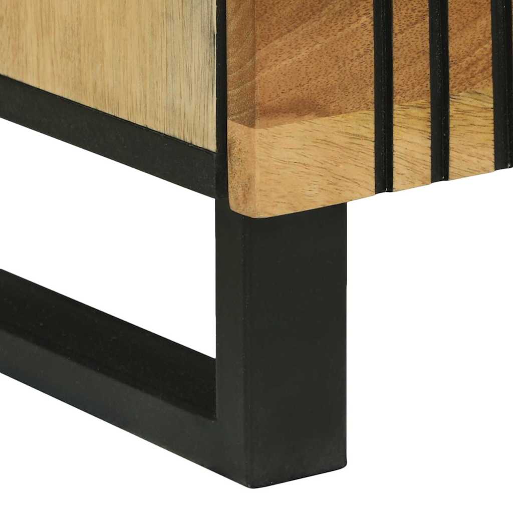 Nachttisch Braun 50 x 33 x 60 cm massives Mangoholz