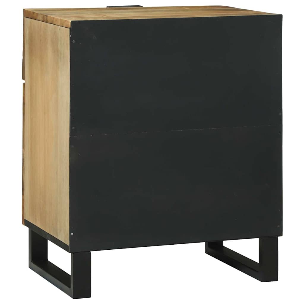 Nachttisch Braun 50 x 33 x 60 cm massives Mangoholz