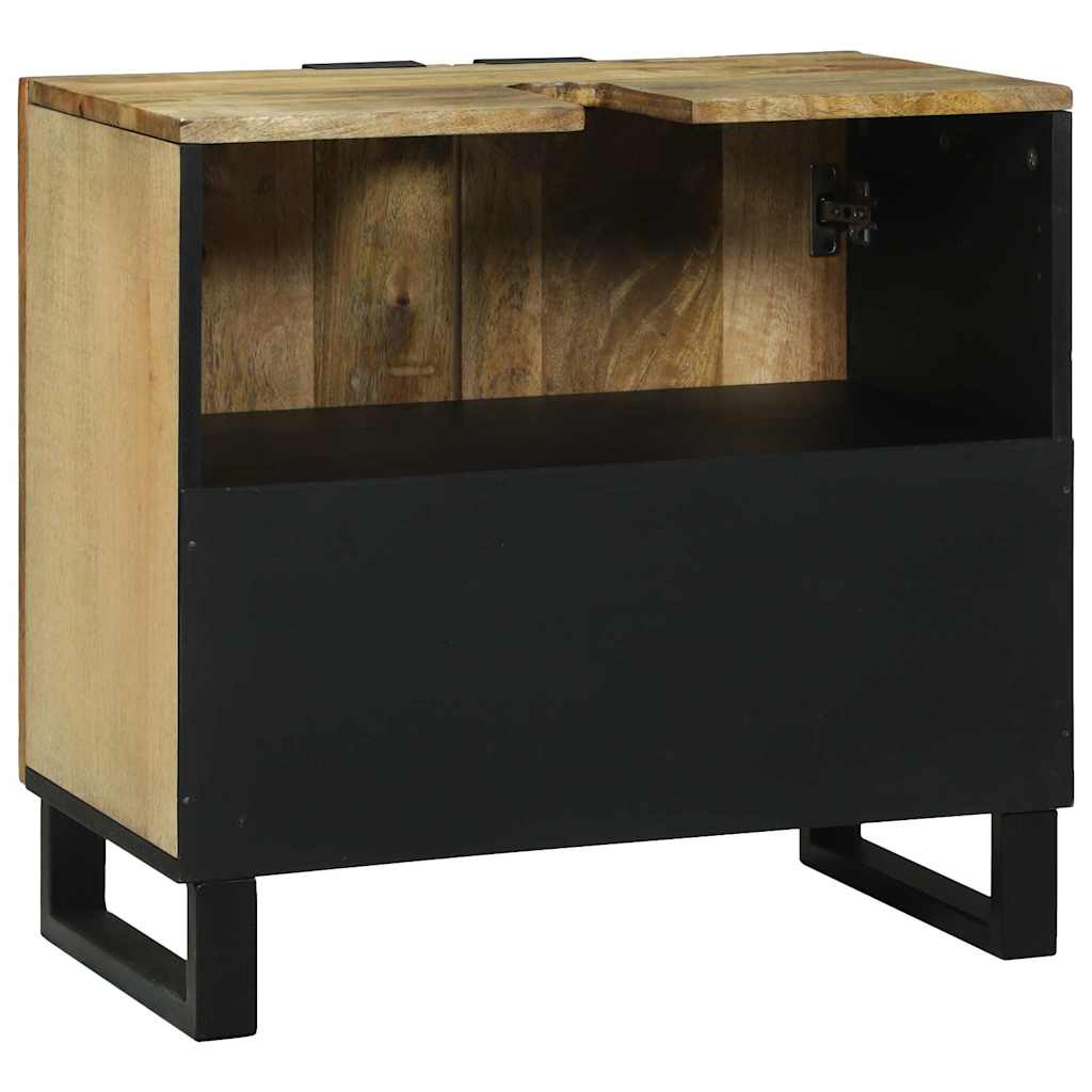 Waschbeckenschrank mit Regal Braun, Schwarz 62 x 33 x 58 cm