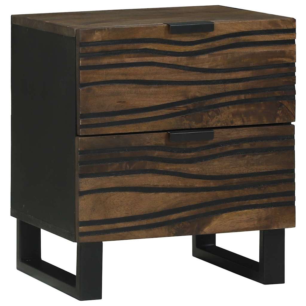 Nachttisch Walnuss 40 x 33 x 46 cm massives Mangoholz