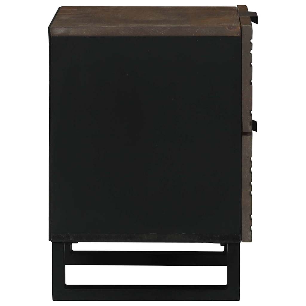 Nachttisch Walnuss 40 x 33 x 46 cm massives Mangoholz