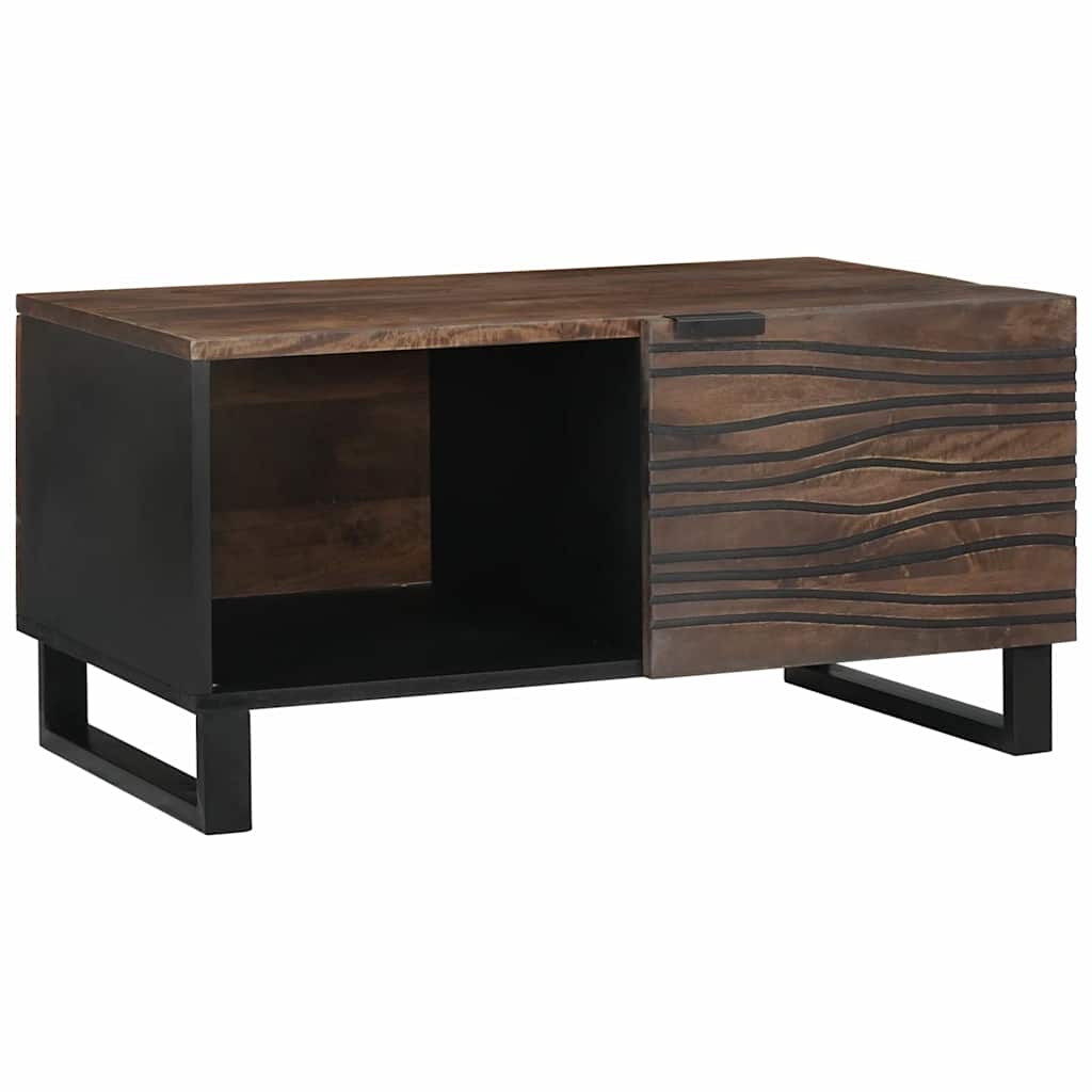 Couchtisch Braun und Schwarz 80 x 50 x 40 cm