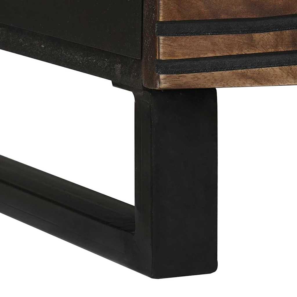 Couchtisch Braun und Schwarz 80 x 50 x 40 cm