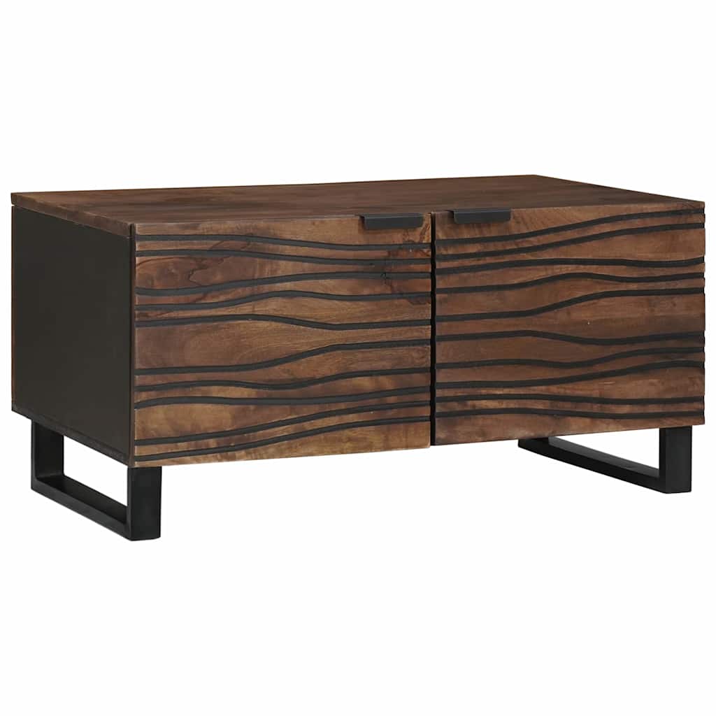Couchtisch Braun und Schwarz 80 x 50 x 40 cm