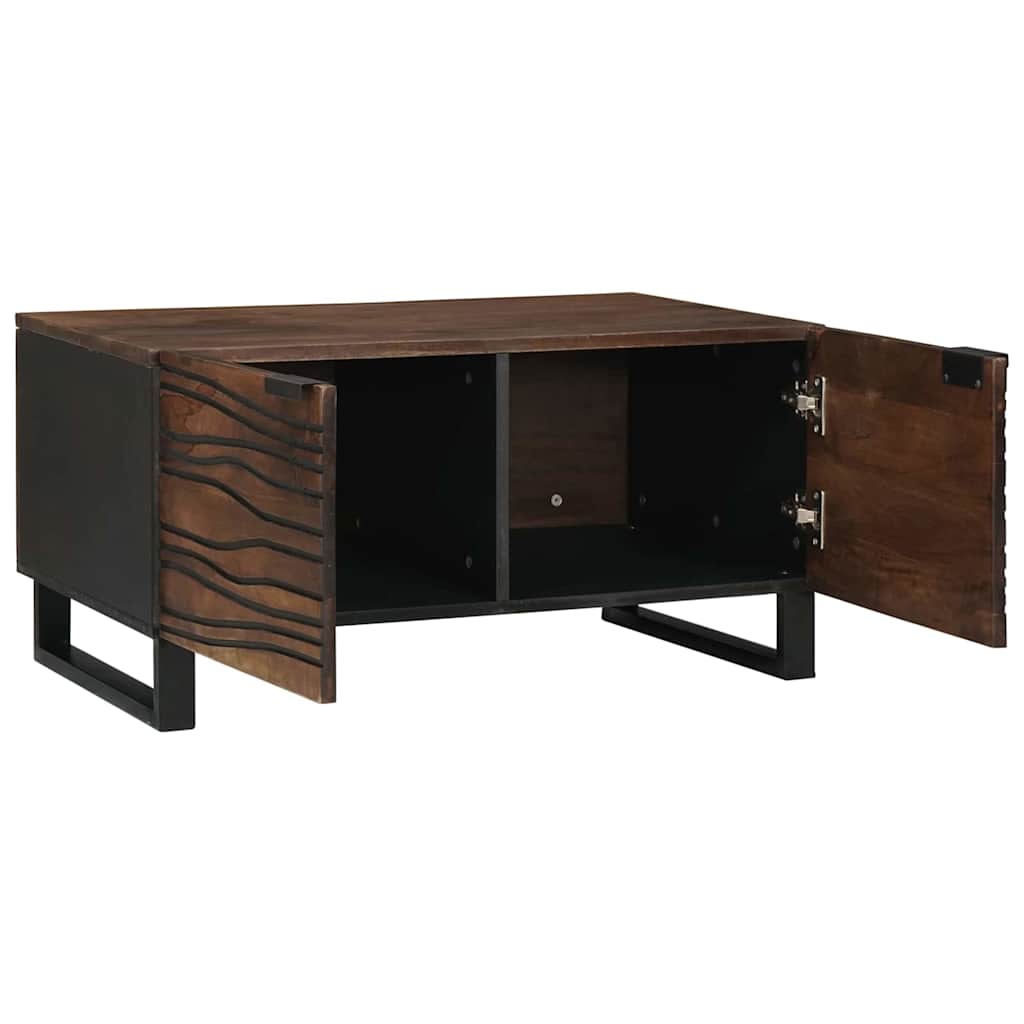 Couchtisch Braun und Schwarz 80 x 50 x 40 cm