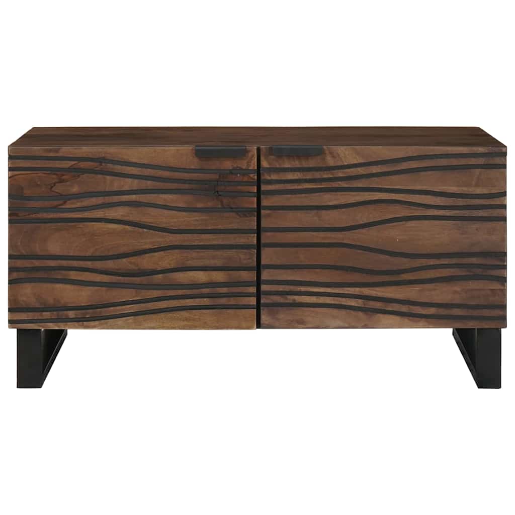 Couchtisch Braun und Schwarz 80 x 50 x 40 cm