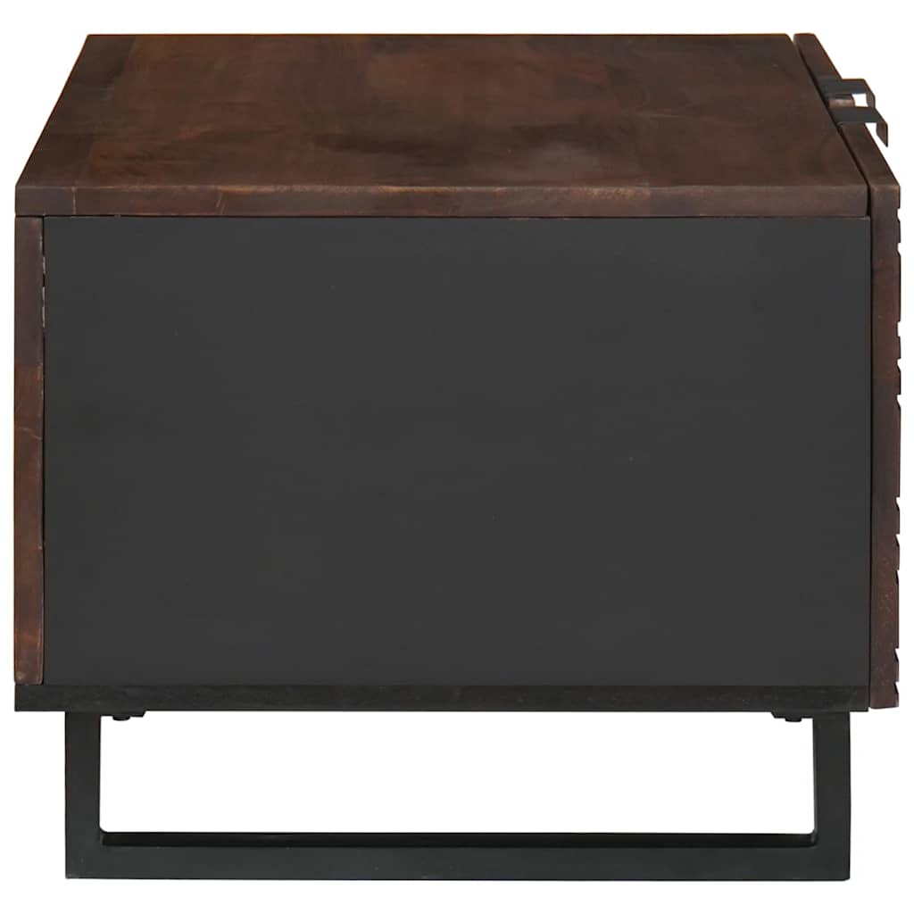 Couchtisch Braun und Schwarz 80 x 50 x 40 cm