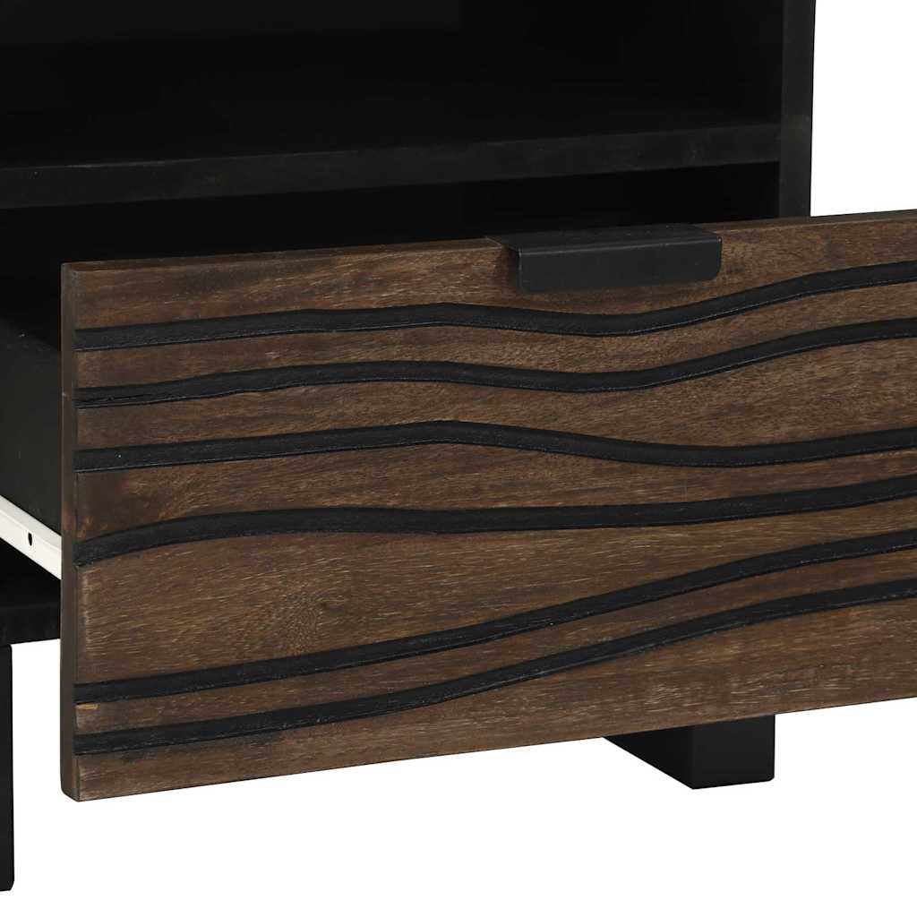 Nachttisch Walnuss 40 x 33 x 46 cm massives Mangoholz