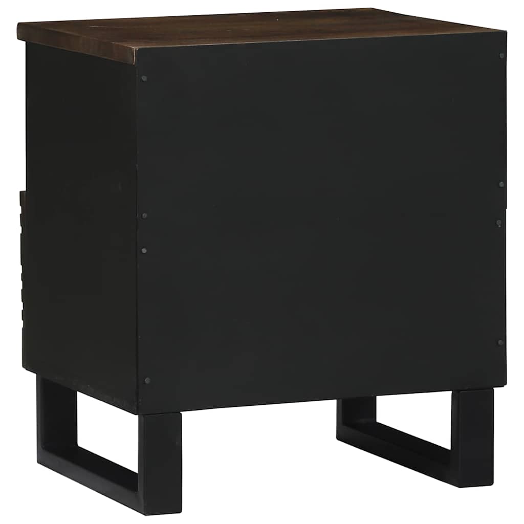 Nachttisch Walnuss 40 x 33 x 46 cm massives Mangoholz