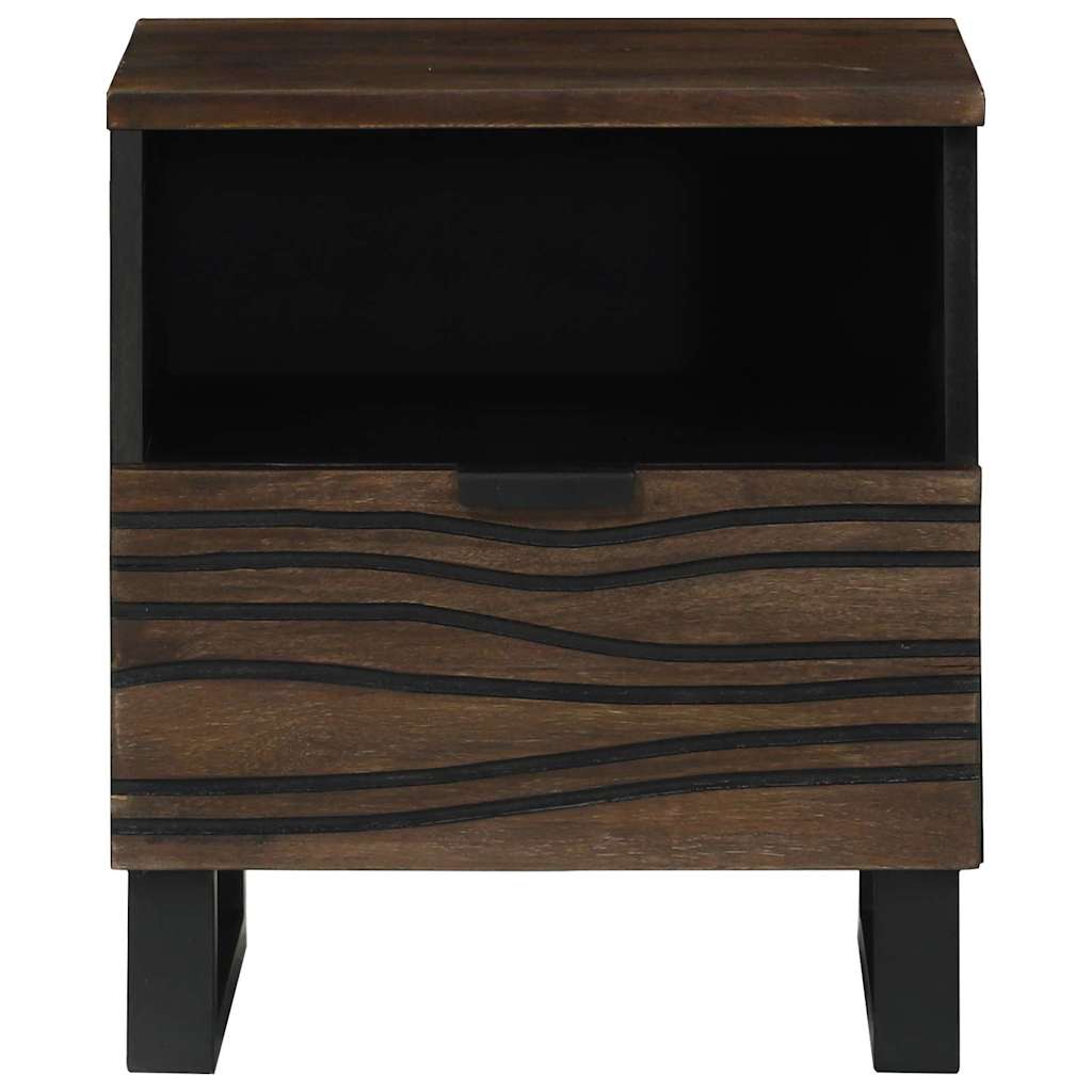 Nachttisch Walnuss 40 x 33 x 46 cm massives Mangoholz