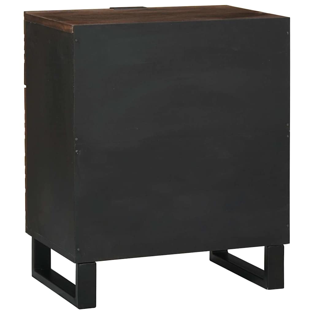 Nachttisch Walnuss 50 x 33 x 60 cm massives Mangoholz