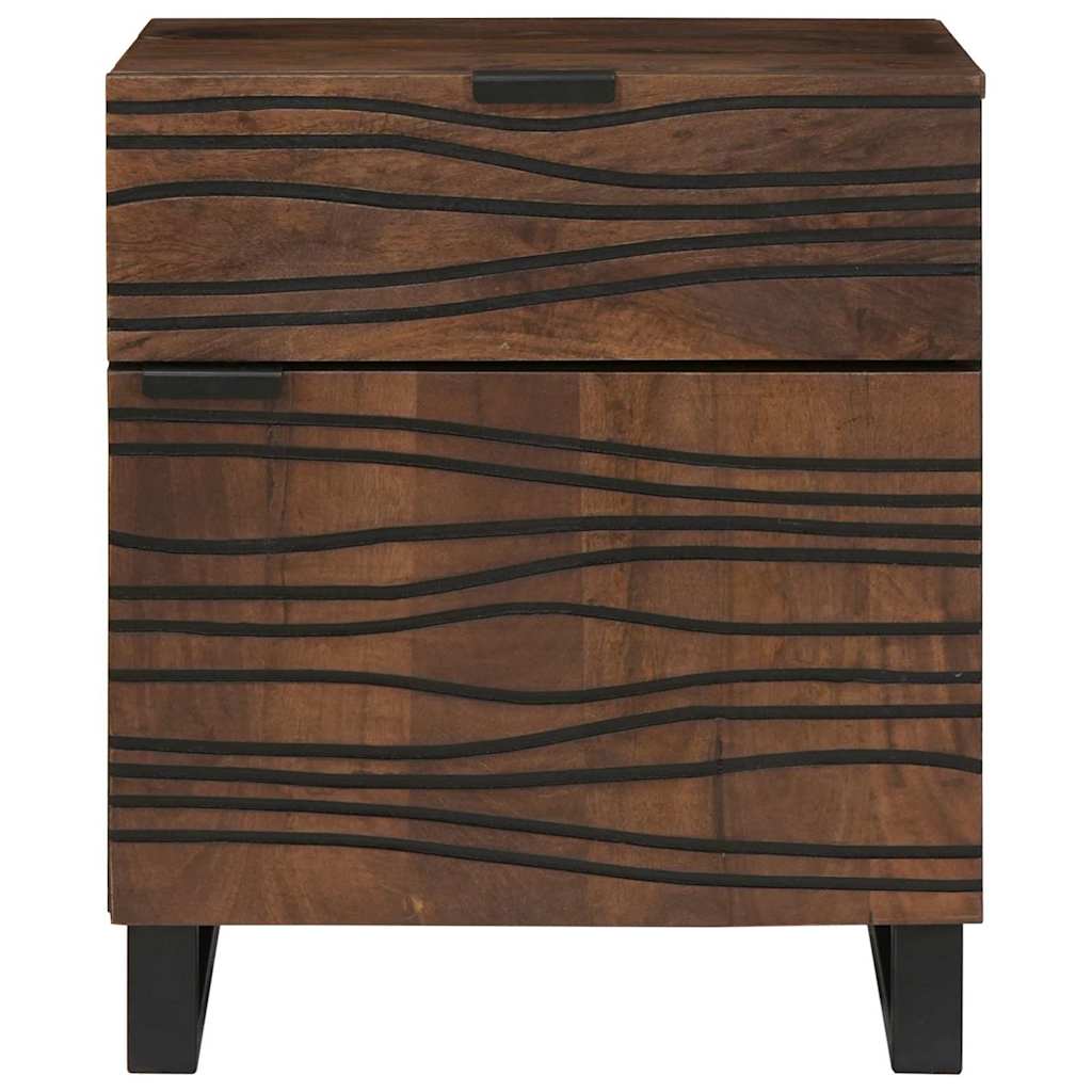 Nachttisch Walnuss 50 x 33 x 60 cm massives Mangoholz