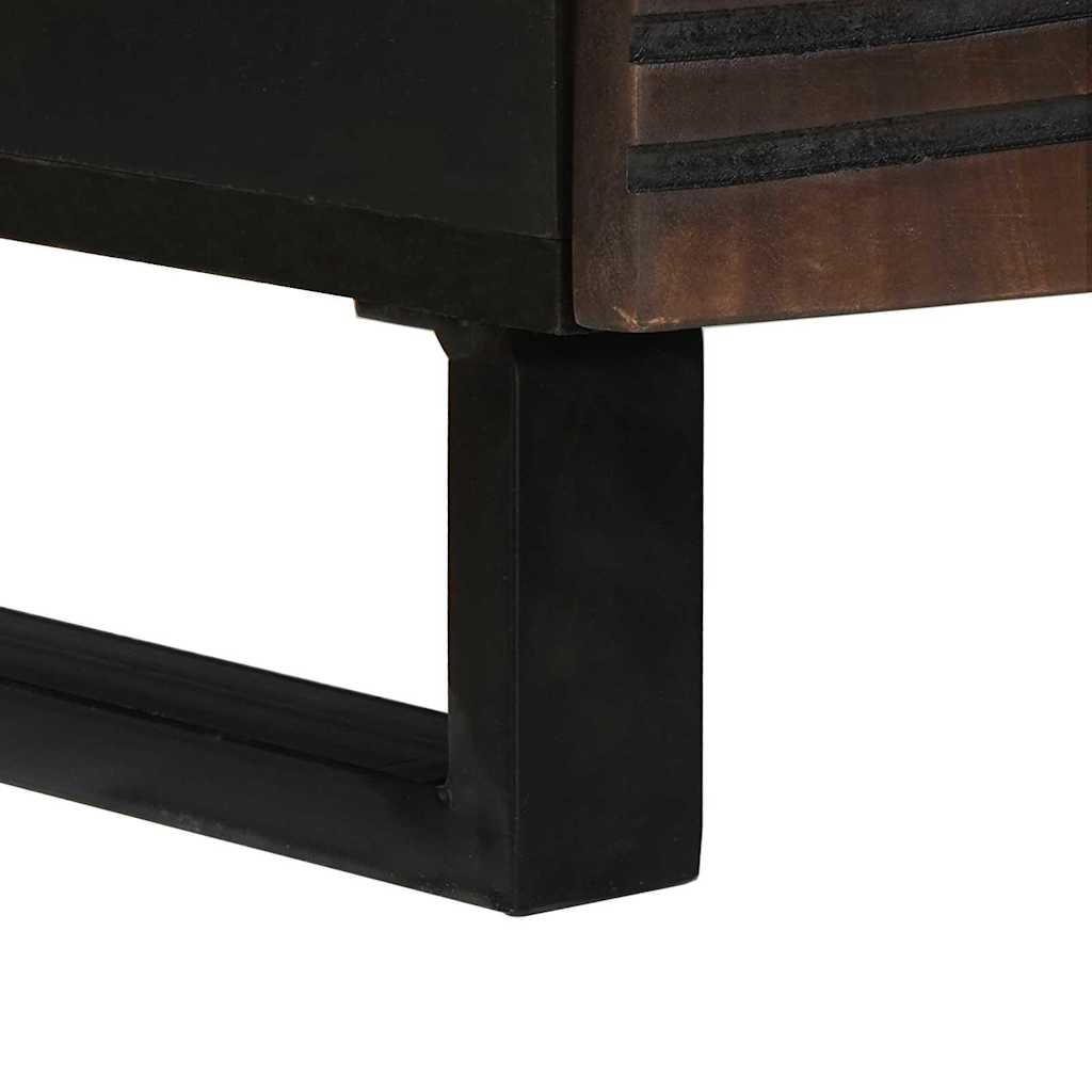 Couchtisch with Drawer Braun und Schwarz 80 x 54 x 40 cm