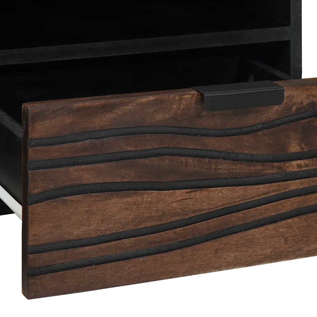 Couchtisch with Drawer Braun und Schwarz 80 x 54 x 40 cm