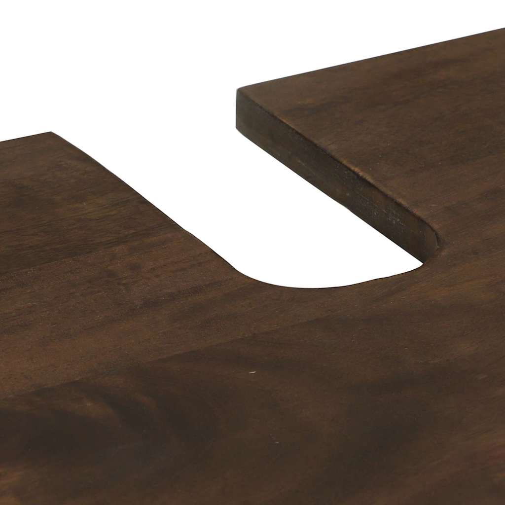 Waschbeckenschrank mit Regal Braun, Schwarz 62 x 33 x 58 cm