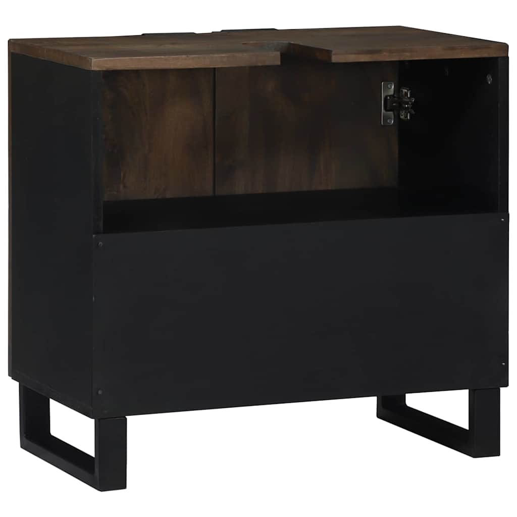 Waschbeckenschrank mit Regal Braun, Schwarz 62 x 33 x 58 cm