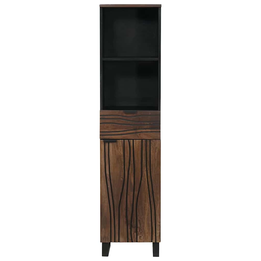 Badezimmer Schrank Braun 38 x 33 x 160 cm Massivholz Mango