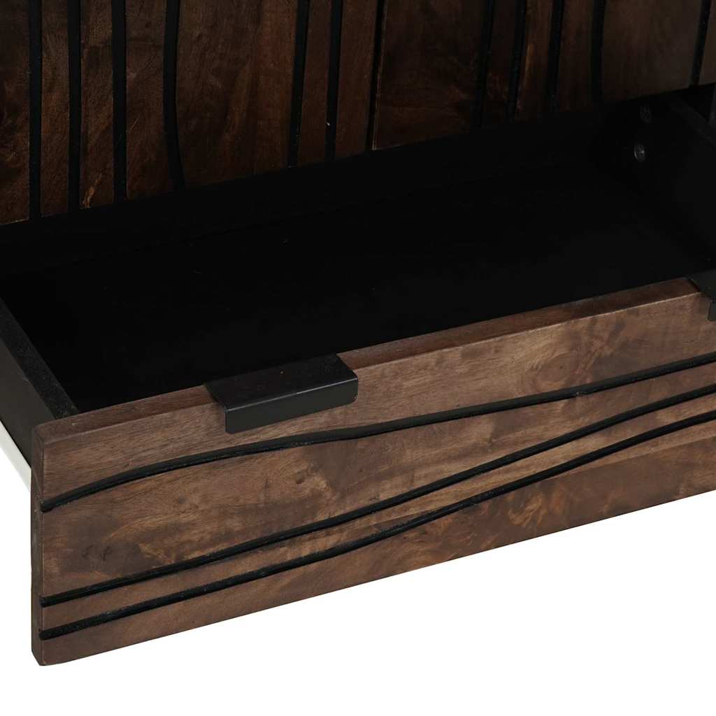 Hochboard Braun 60 x 33 x 100 cm massives Mangoholz