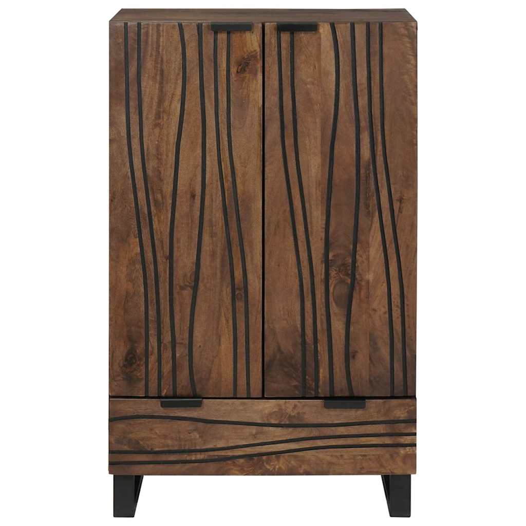 Hochboard Braun 60 x 33 x 100 cm massives Mangoholz