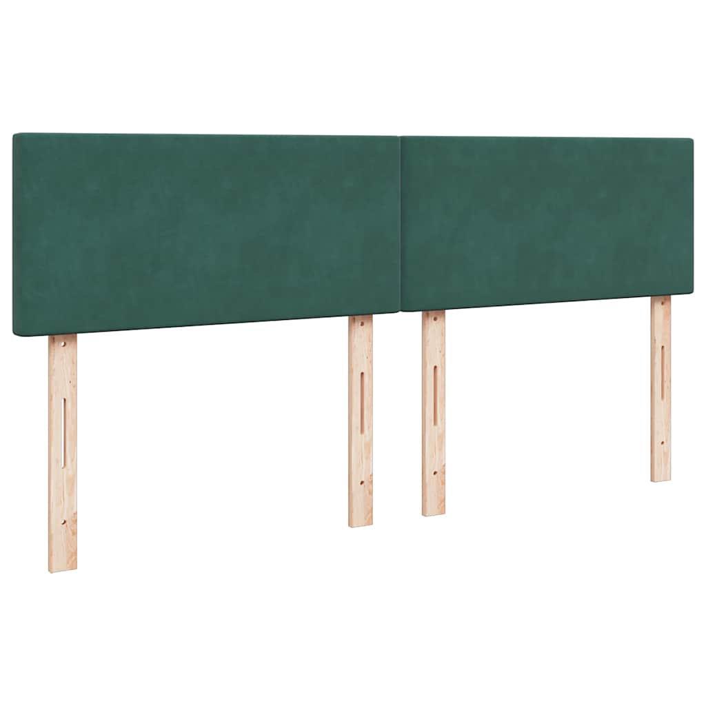 Ottoman-Bett mit Matratze Dunkelgrün 160x200 cm Samt