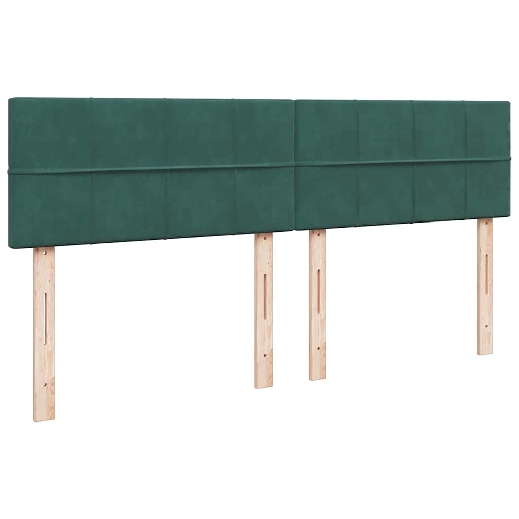 Ottoman-Bett mit Matratze Dunkelgrün 160x200 cm Samt