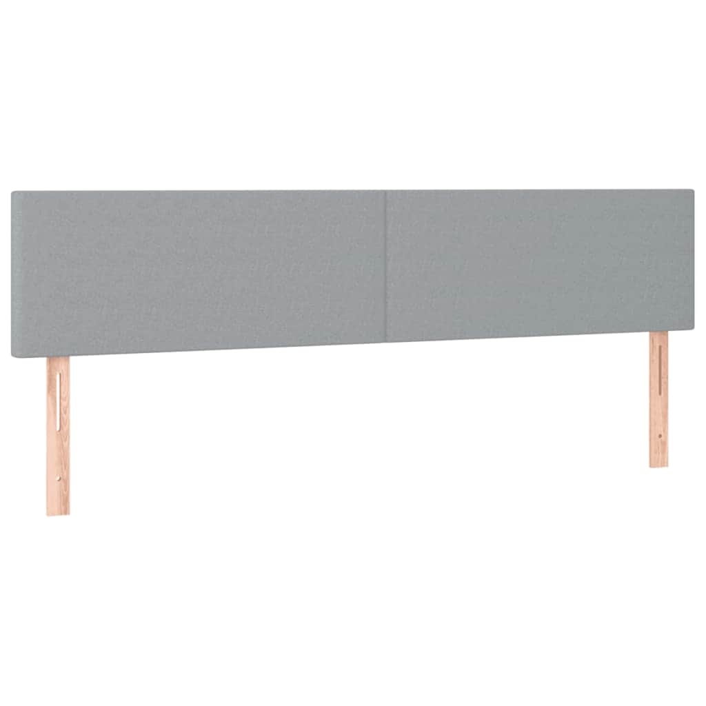 Ottoman-Bett mit Matratzen Hellgrau 180x200 cm Stoff