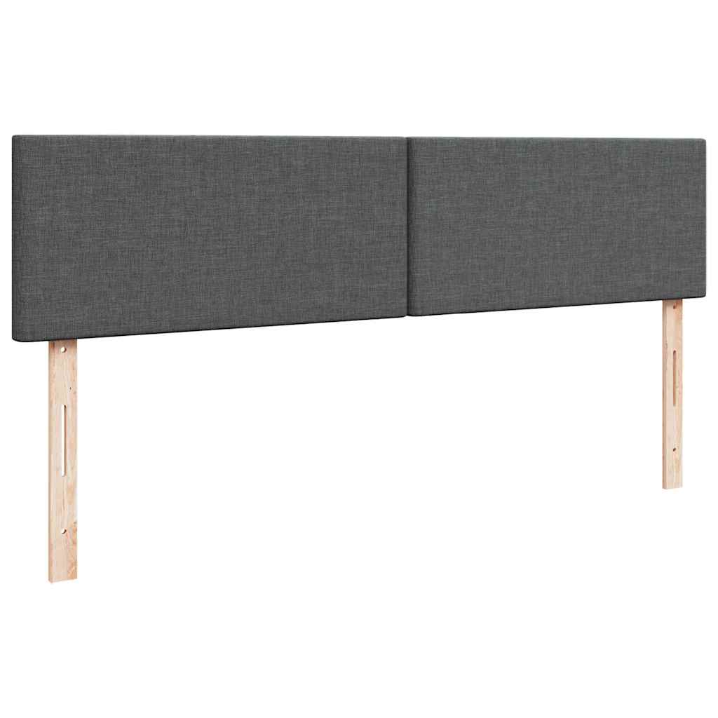 Ottoman-Bett mit Matratzen Dunkelgrau 200x200 cm Stoff
