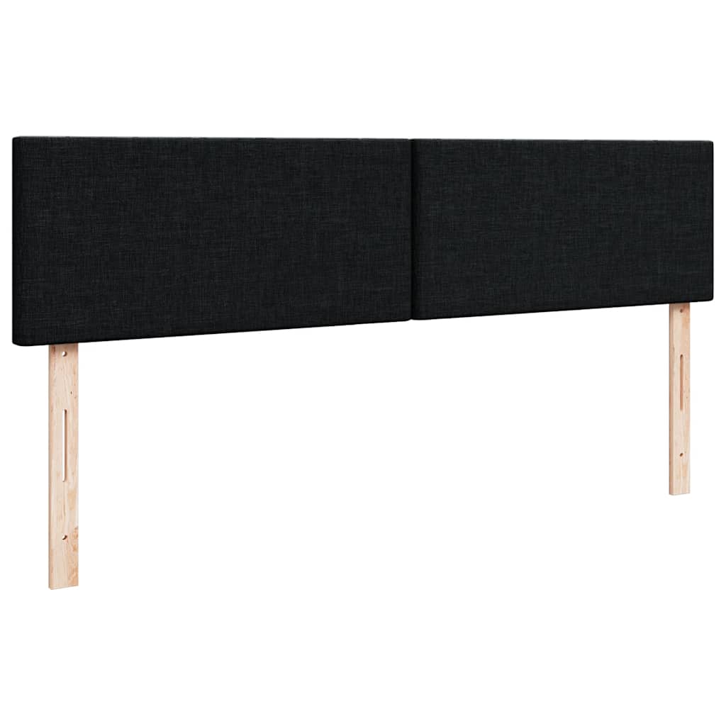 Ottoman-Bett mit Matratzen Schwarz 200x200 cm Stoff